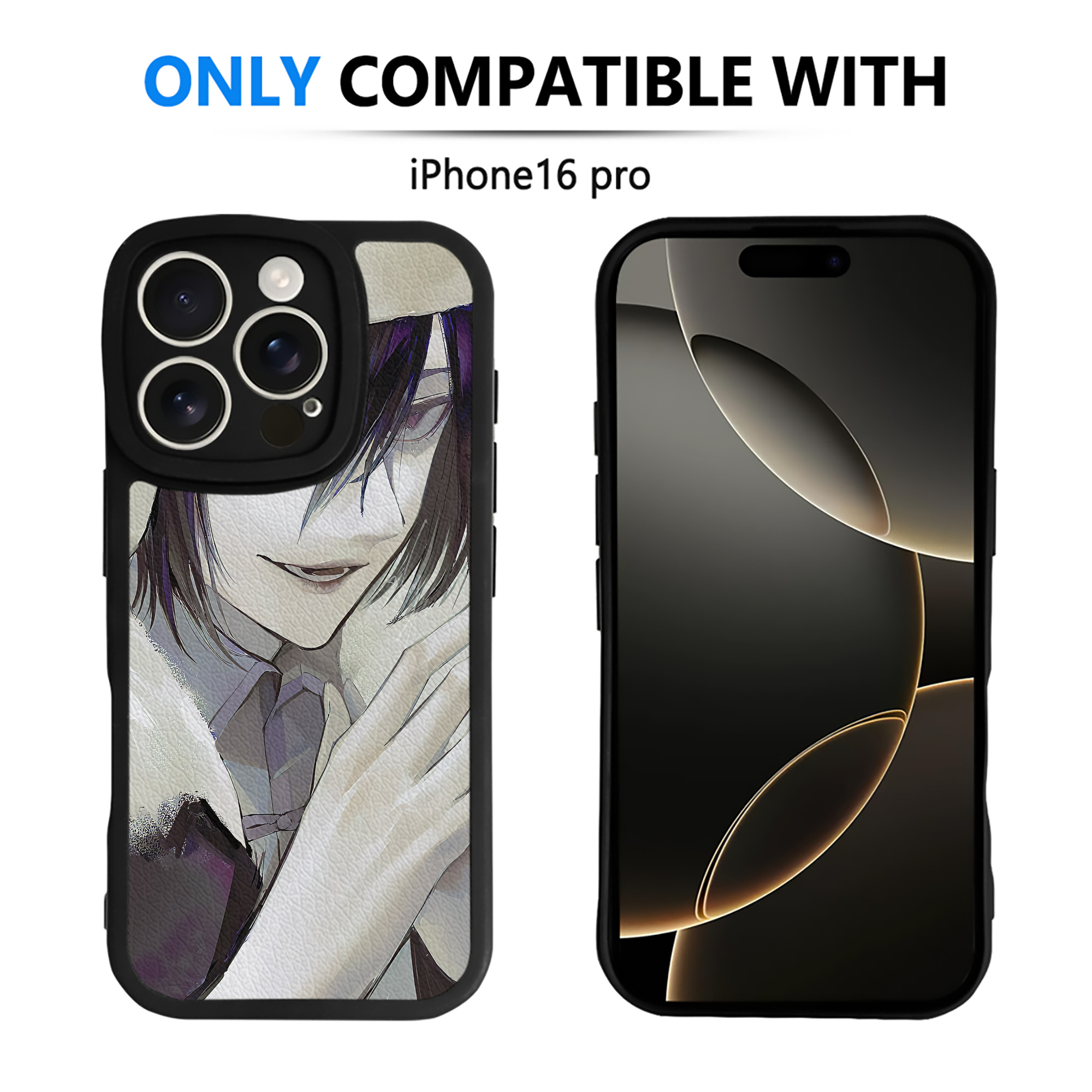 （画像用） 文豪ストレイドッグス Bungo Stray Dogs 【iPhone 16シリーズ対応】シリコンスマホケース（レザー調） 材質：シリコン